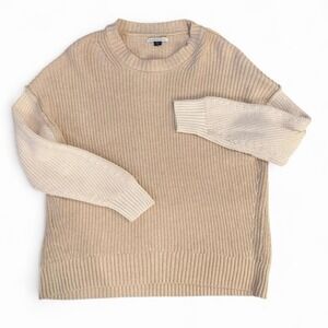 American Eagle Women's Beige/Cream Oversized Chunky Knit Boho Sweater- Size S*